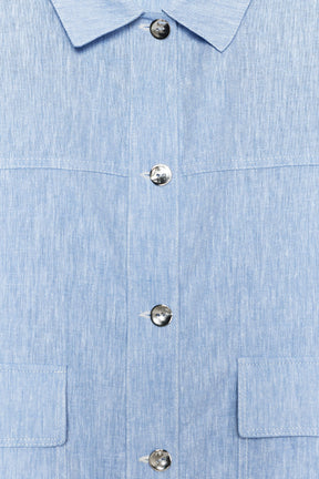 LINEN BLEND OVERSHIRT - Image 9