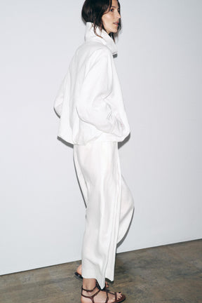 100% LINEN ZW COLLECTION BOMBER JACKET - Image 5