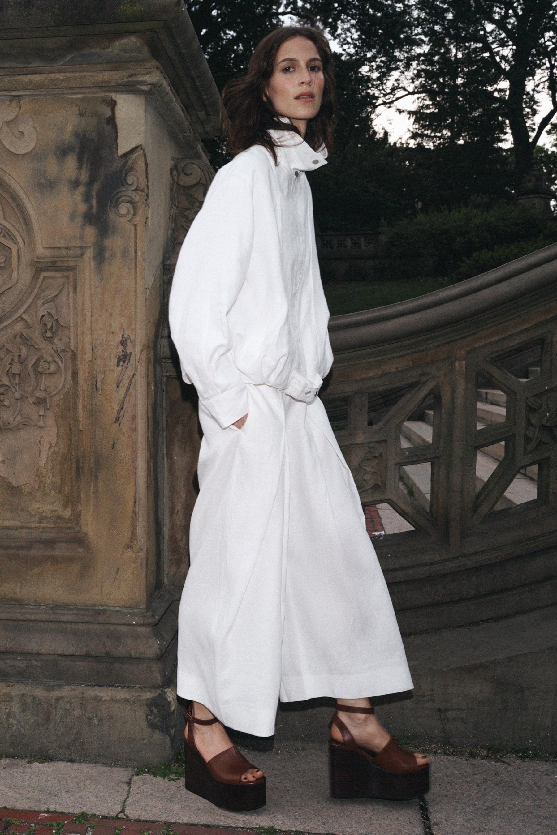 100% LINEN ZW COLLECTION BOMBER JACKET - Image 7