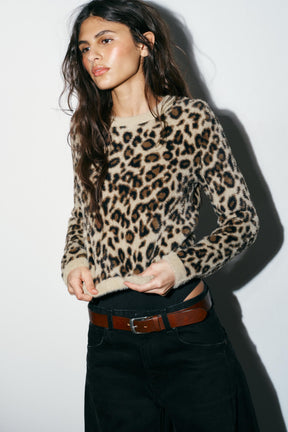 Animal Print Knit Jumper