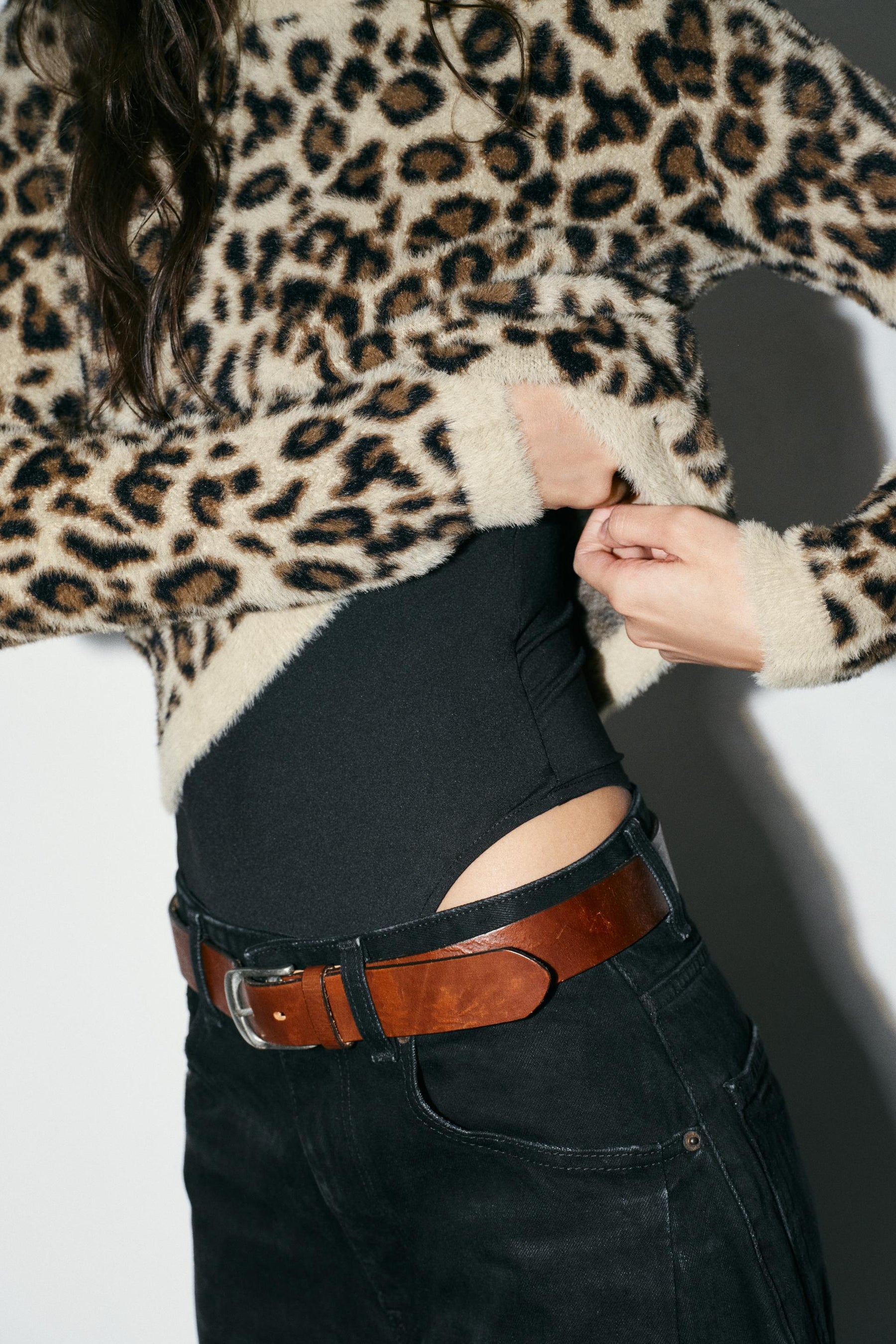 Animal Print Knit Jumper