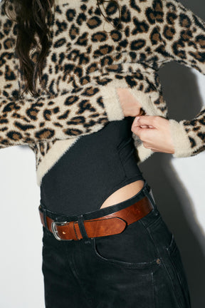 Animal Print Knit Jumper