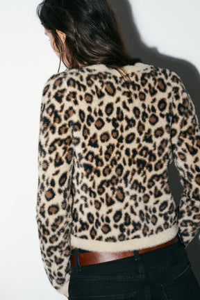 Animal Print Knit Jumper