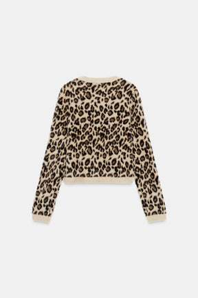 Animal Print Knit Jumper
