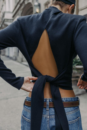 Open-Back Knit Jumper