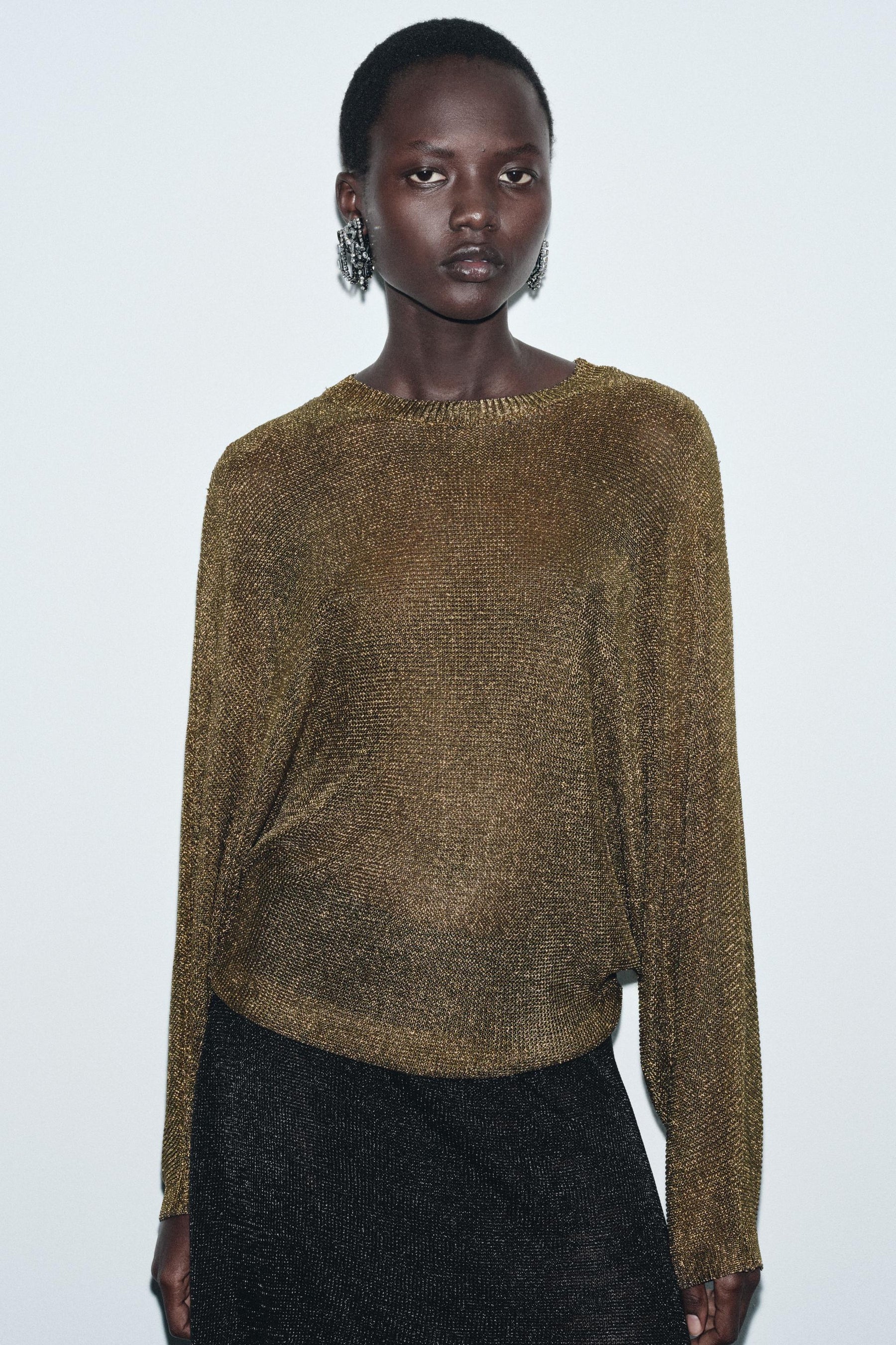 METALLIC KNIT JUMPER