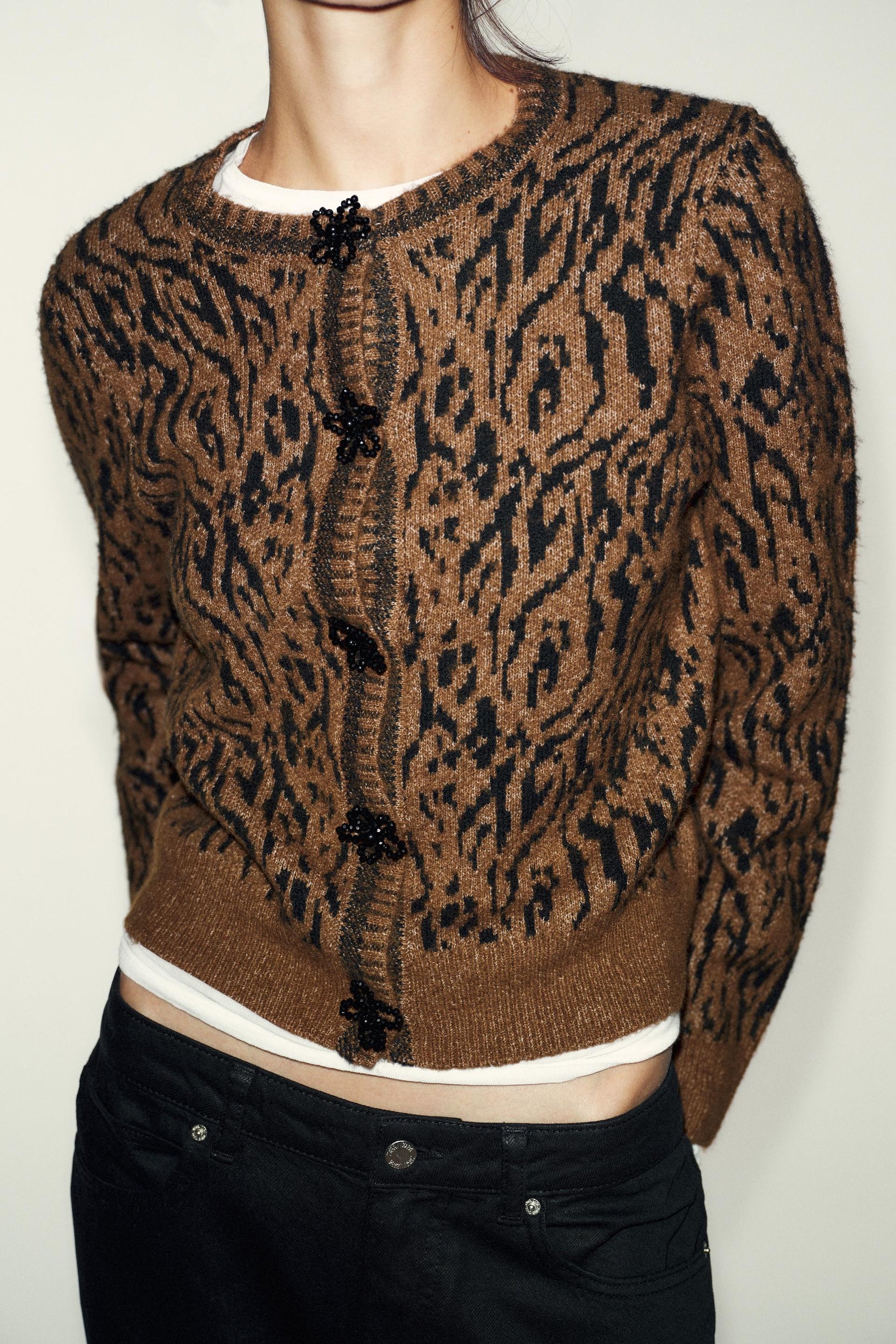 Jacquard Cardigan