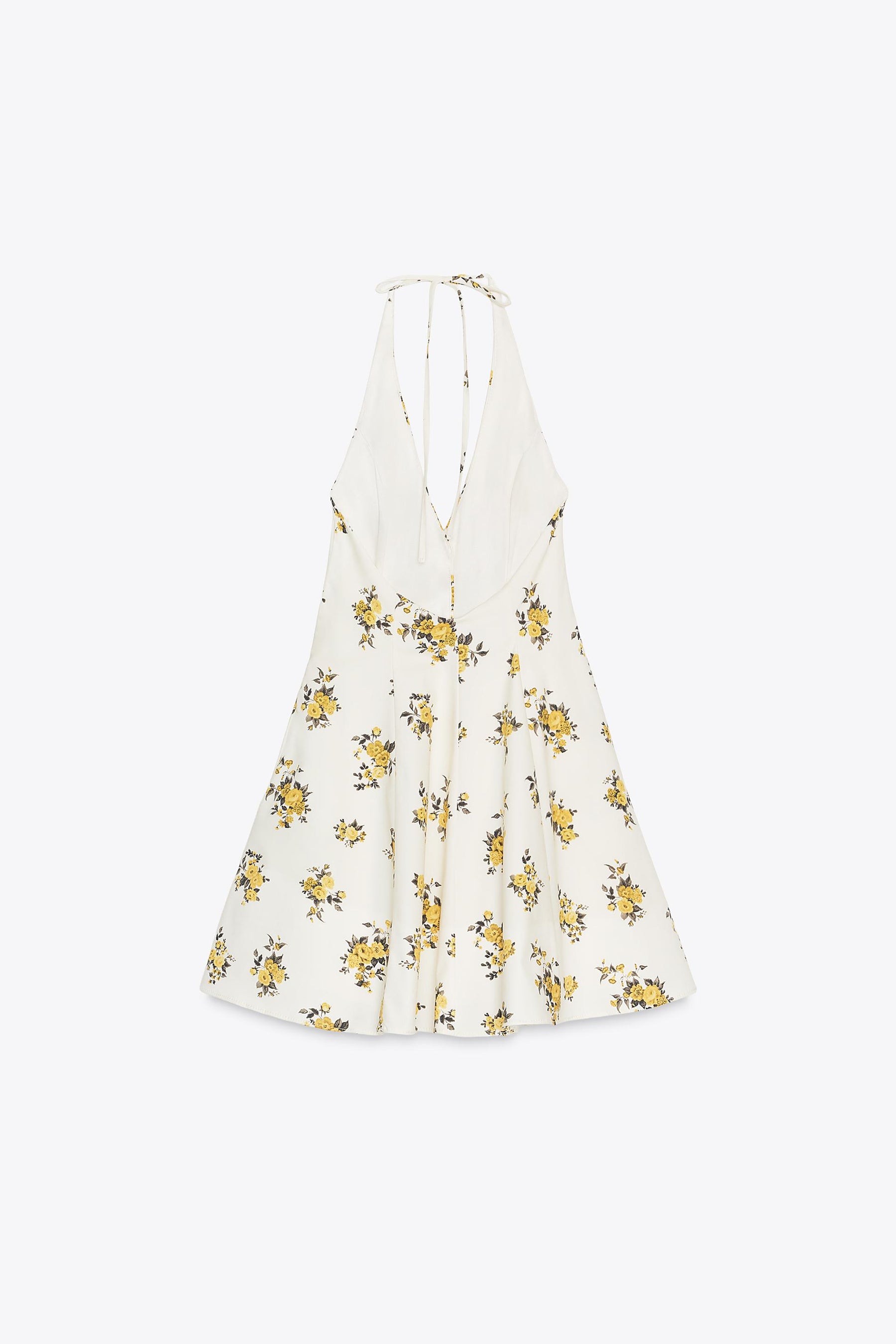 FLORAL PRINT HALTER MINI DRESS - Image 6