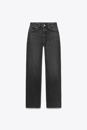HIGH-WAIST STRAIGHT JEANS
