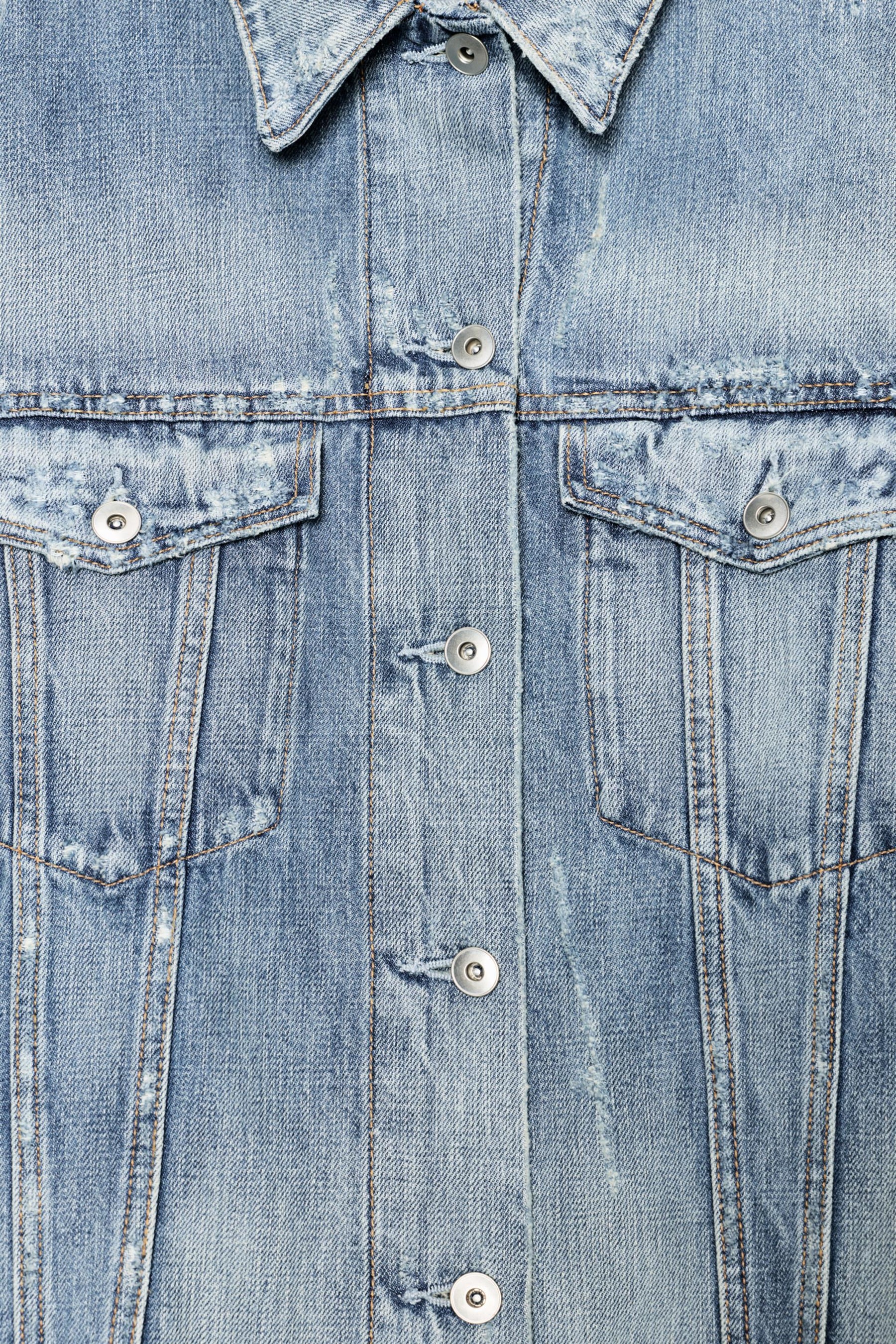 TRF RIPPED DENIM JACKET - Image 5