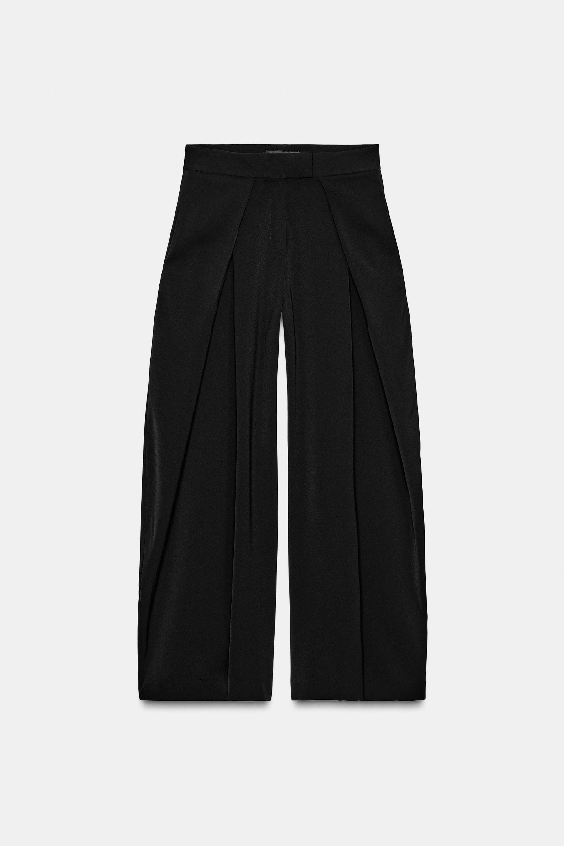 Pleated Wide-Leg Trousers