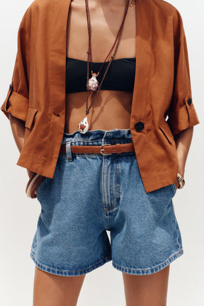 Turn-Up Sleeve Jacket