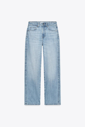 Héich Taille Regular Jeans 