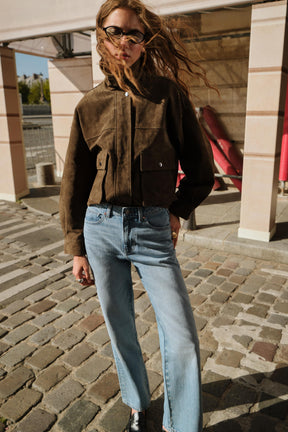 Héich Taille Regular Jeans 