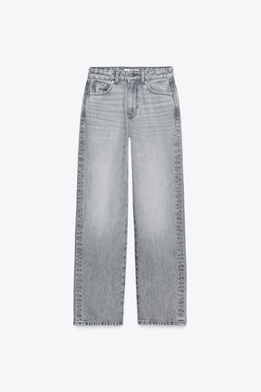 Héich Taille Regular Jeans 