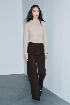 Breet Jeans mat héijer Taille 