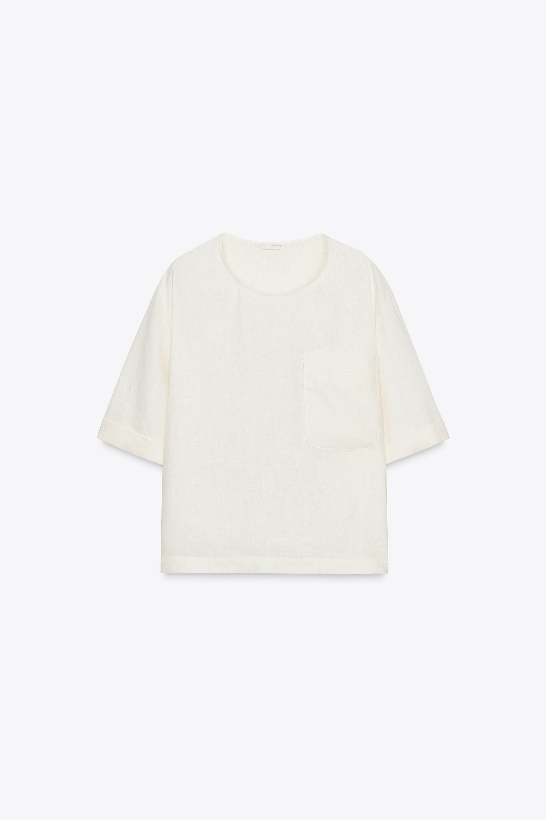 Linen Short Sleeve Top