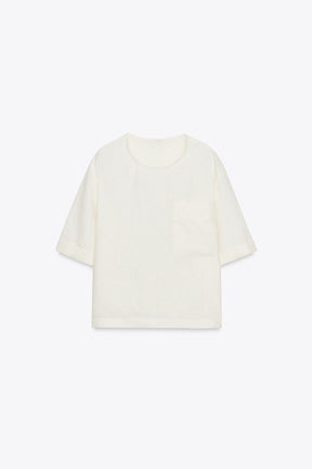 Linen Short Sleeve Top