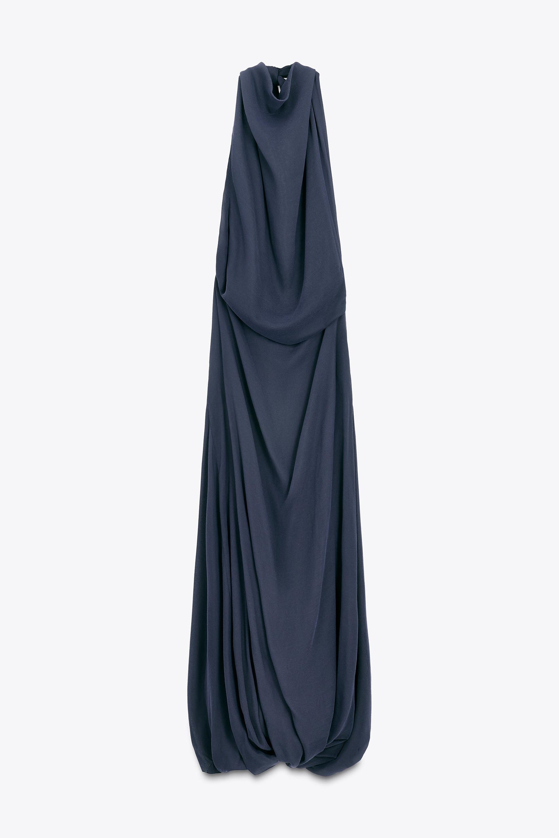 LIMITED EDITION HALTER VOLUME HEM LONG DRESS - Image 4