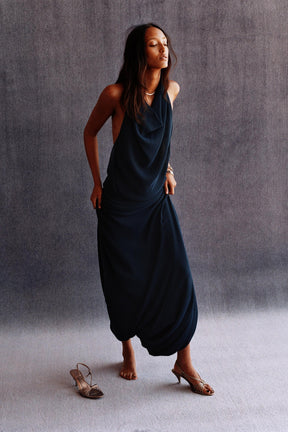 LIMITED EDITION HALTER VOLUME HEM LONG DRESS - Image 1