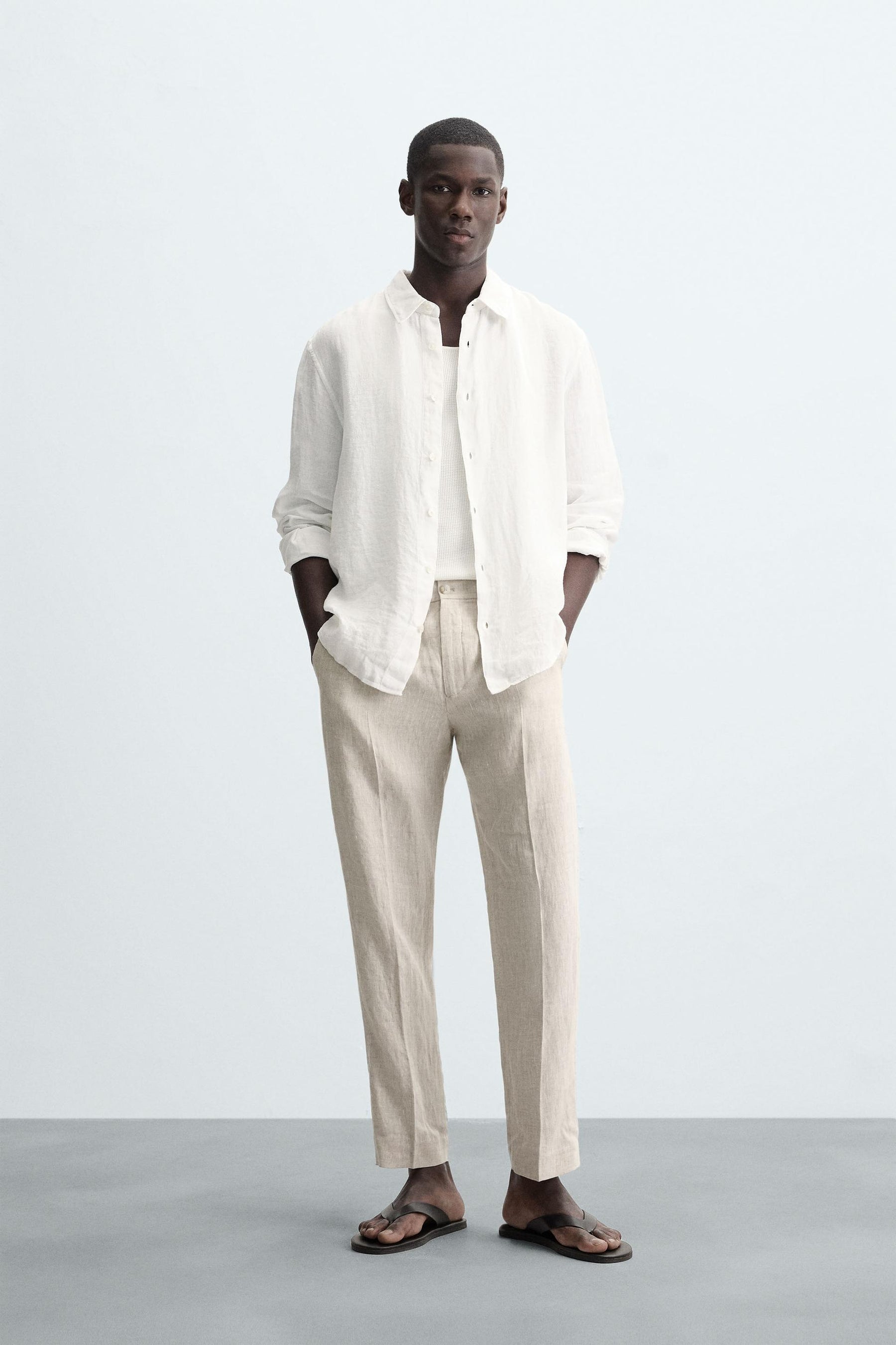 100% LINEN TROUSERS - Image 1