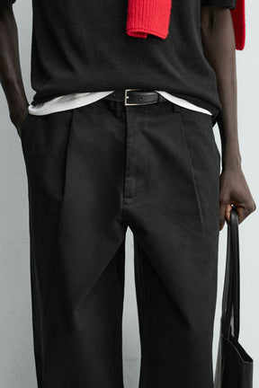 Wide Pleated Trousers