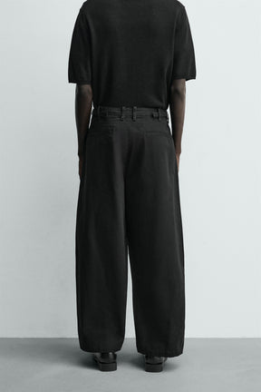 Wide Pleated Trousers