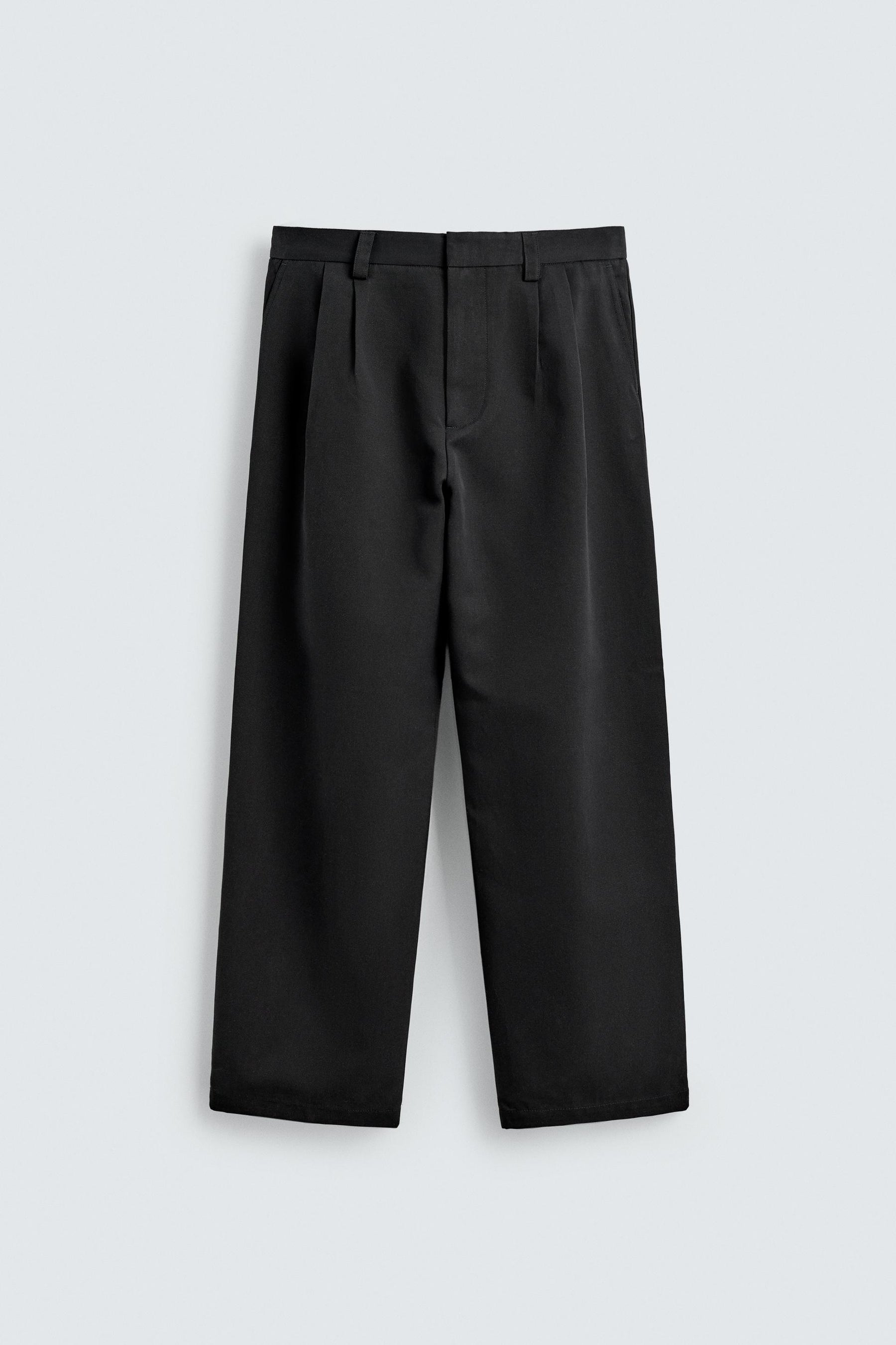 Wide Leg Pleated Trousers