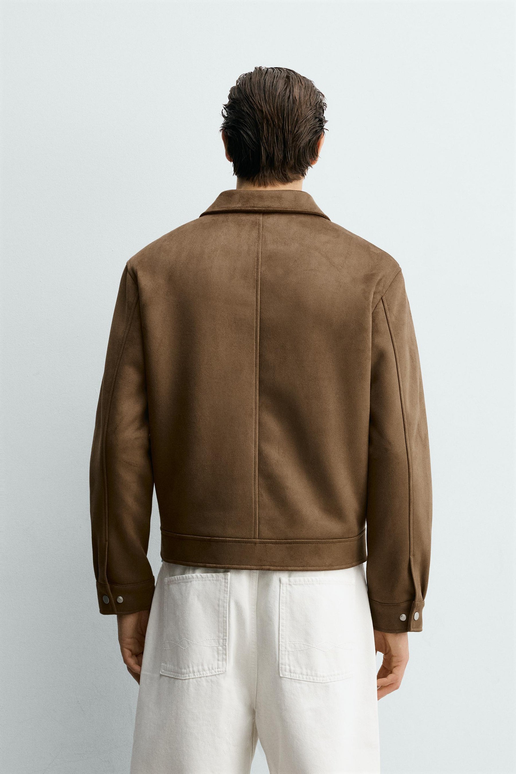 Faux Suede Cropped Jacket