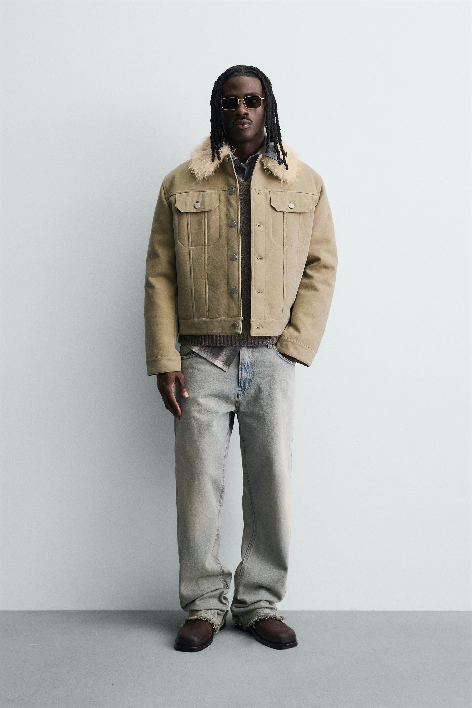 Faux Fur Cotton Jacket