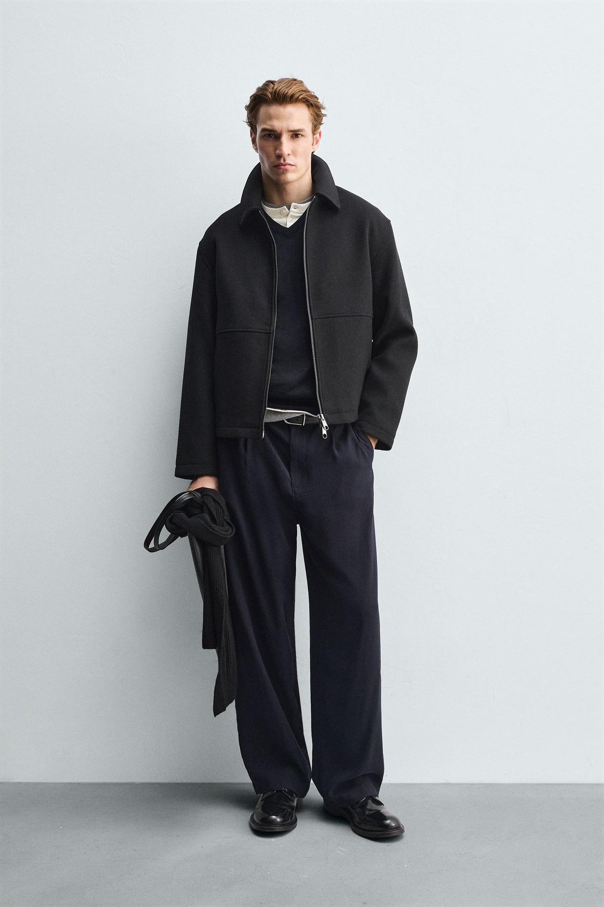 TEXTURED ZIP-UP JACKET - Image 1