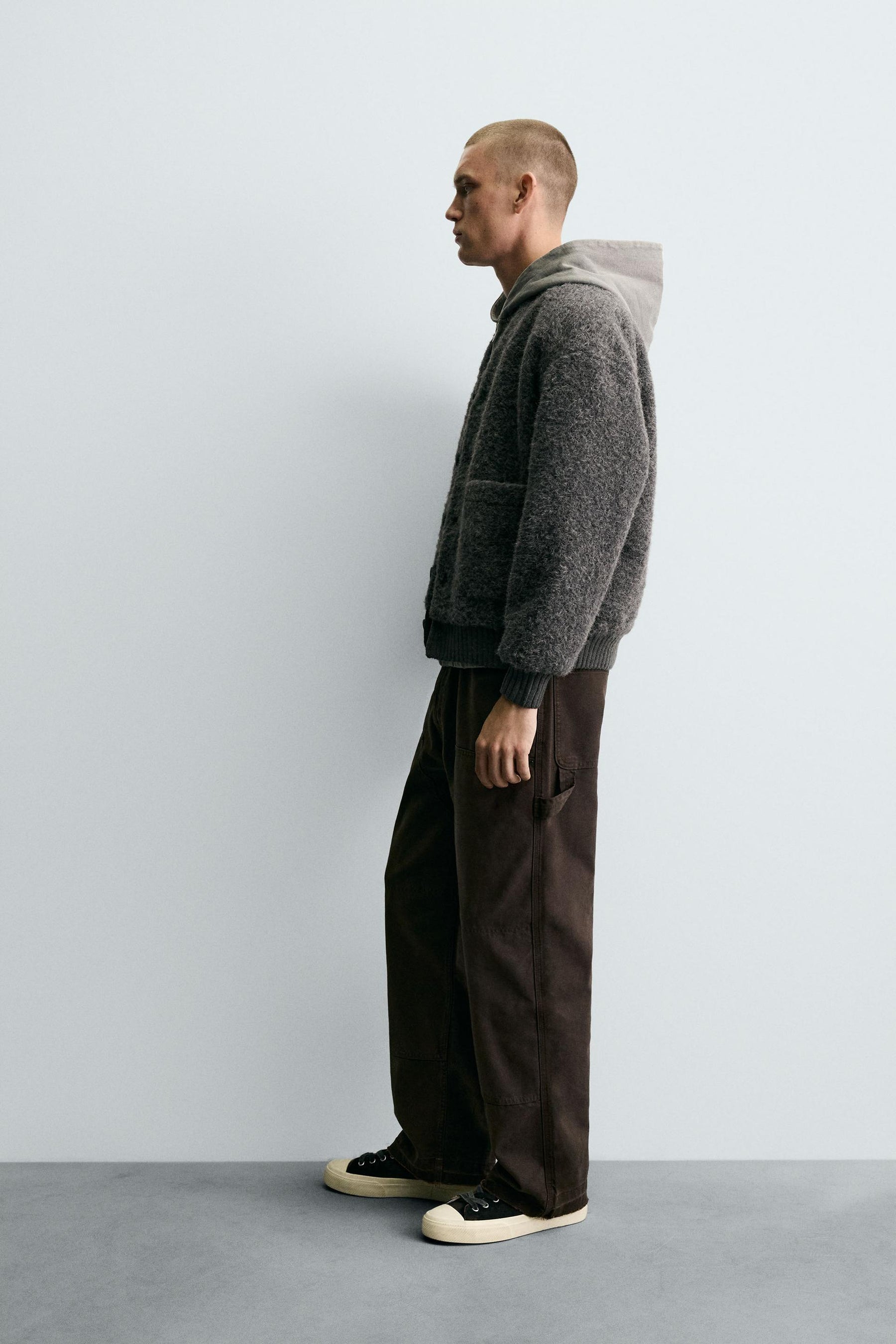 TEXTURED CARDIGAN WITH POCKETS - Image 4