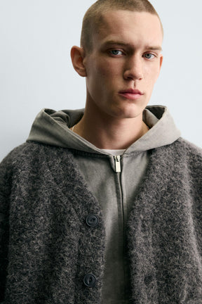 TEXTURED CARDIGAN WITH POCKETS - Image 5