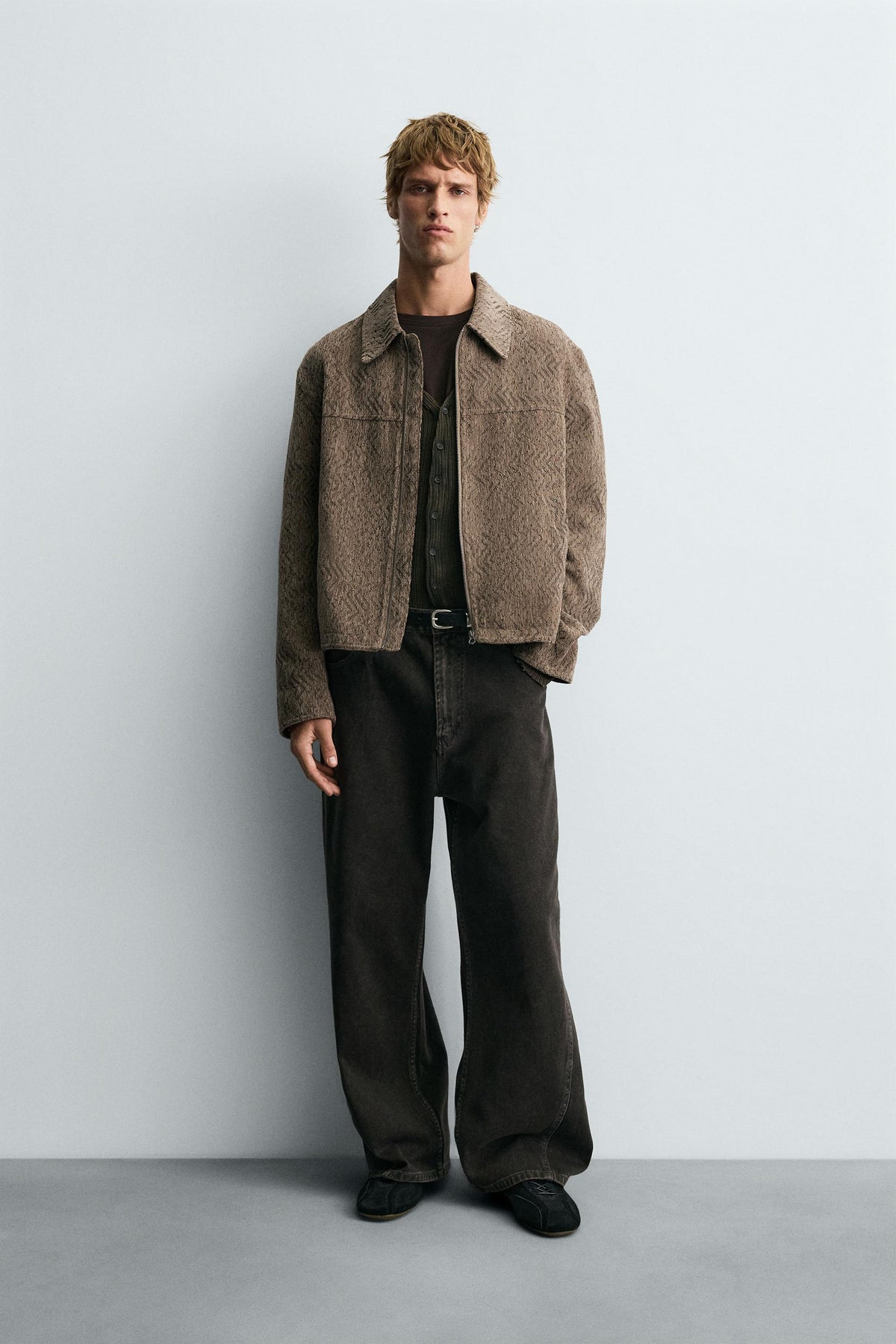 TEXTURED JACQUARD JACKET - Image 1