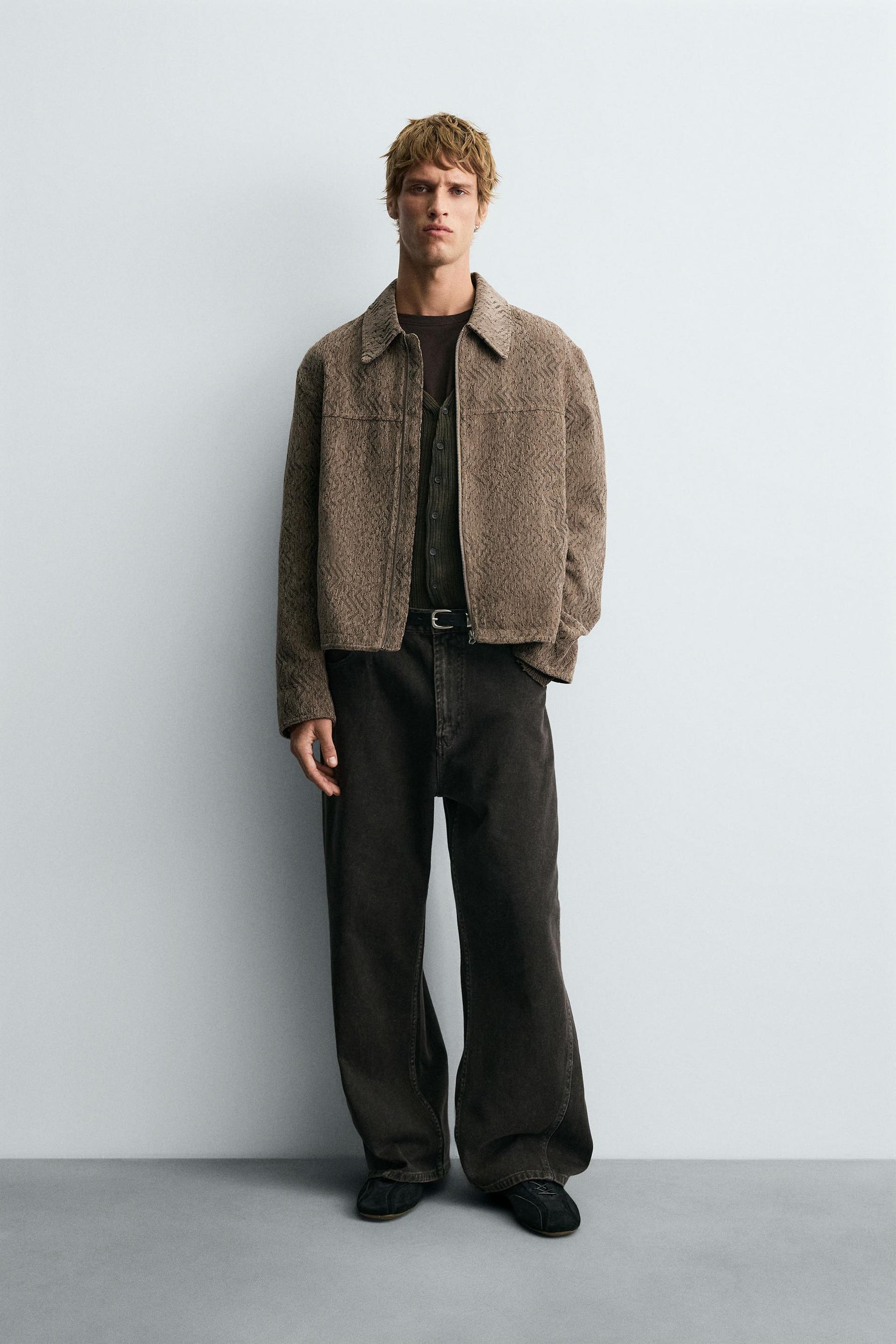 TEXTURED JACQUARD JACKET - Image 1