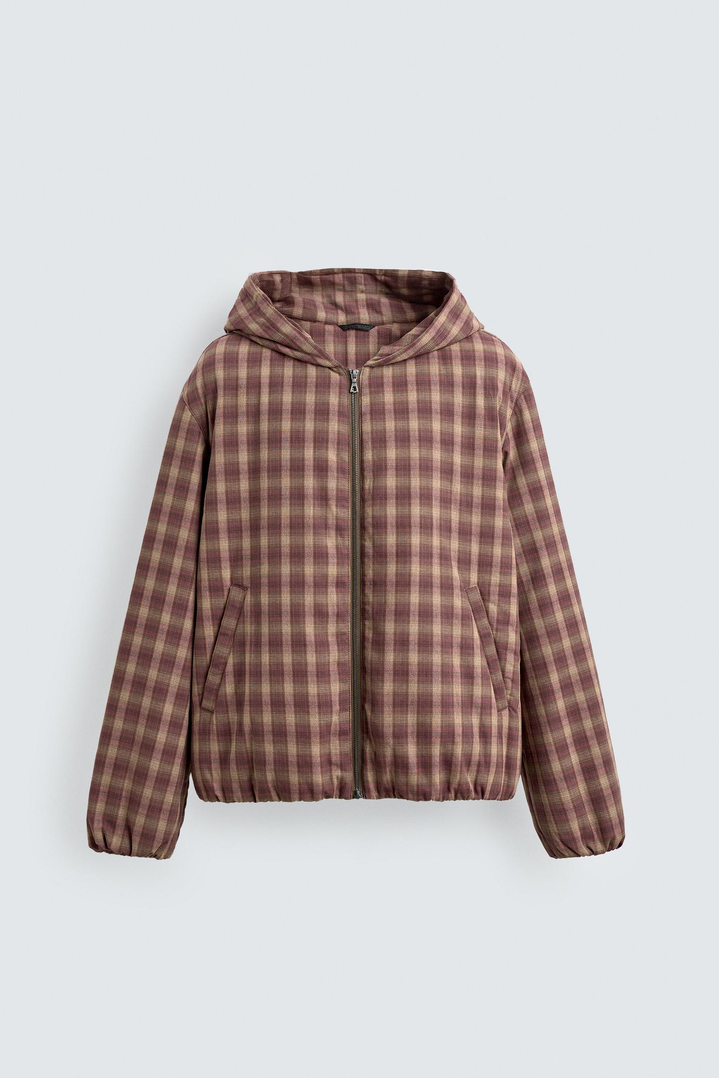 Plaid Hooded Jacket
