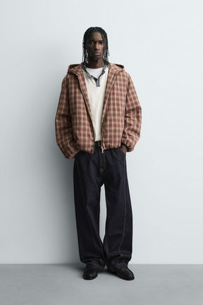 Plaid Hooded Jacket