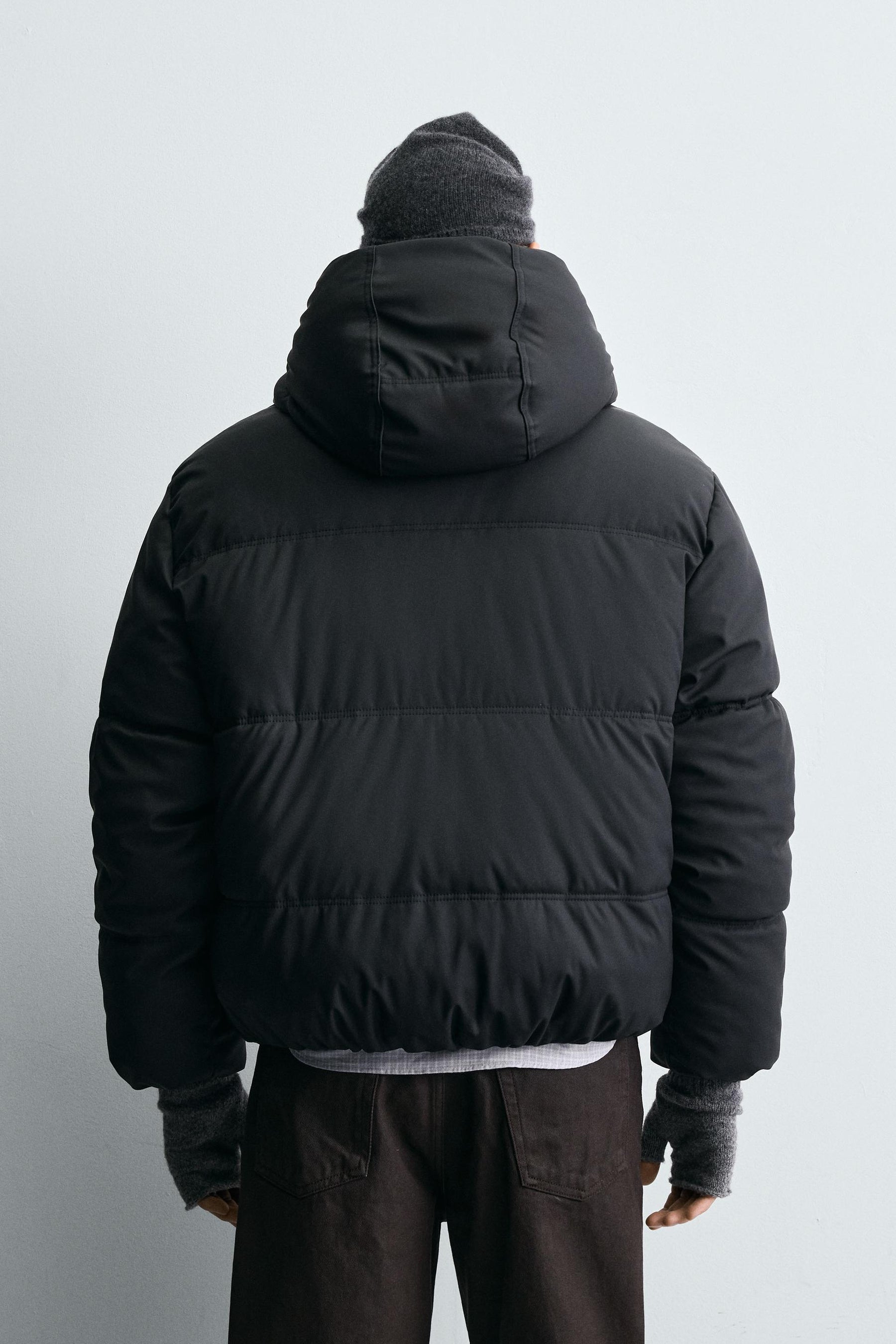 RUBBERISED CONTRAST PUFFER JACKET - Image 3