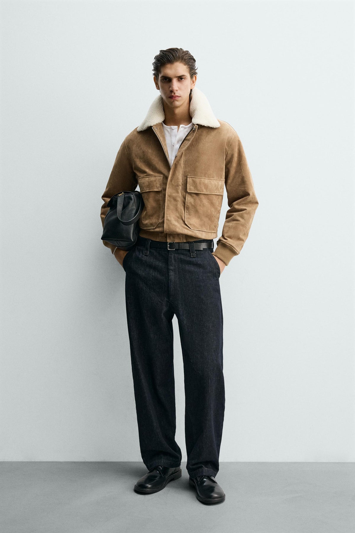 Suede Shearling Jacket