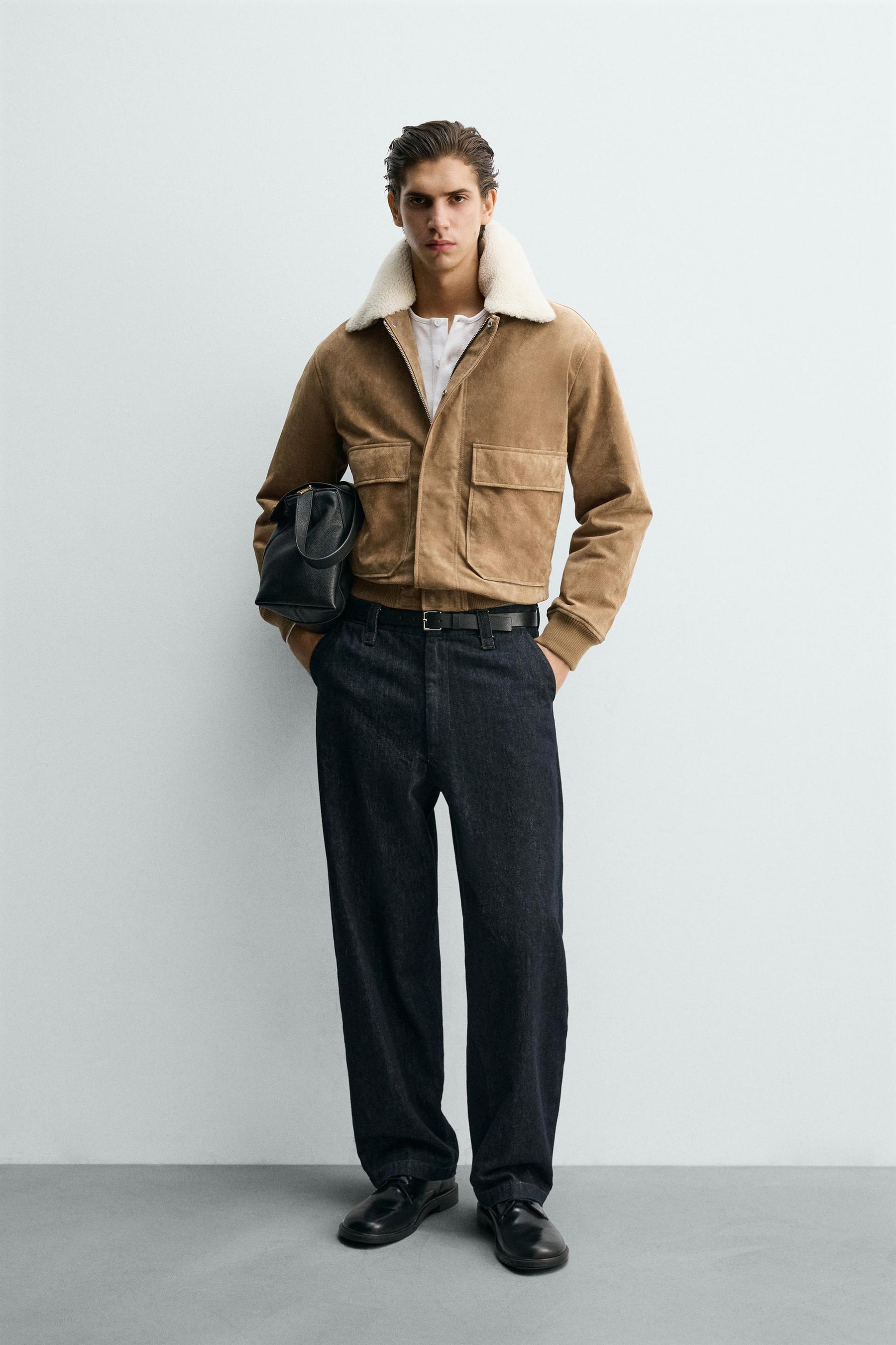 Suede Shearling Jacket