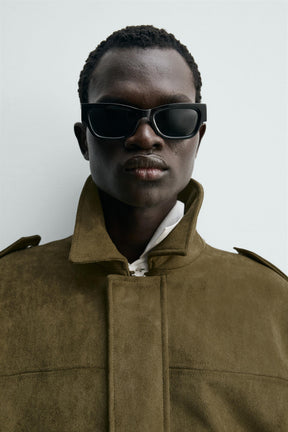 Faux Suede Cropped Jacket