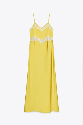 LACE TRIM CAMISOLE MIDI DRESS - Image 3