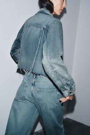 ZW COLLECTION CROPPED DENIM JACKET - Image 2