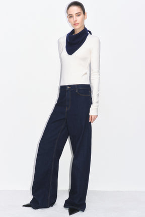 Wide-leg High-waist Jeans