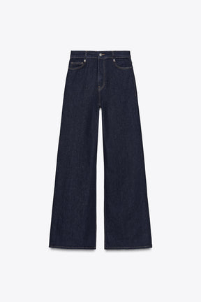 Wide-leg High-waist Jeans