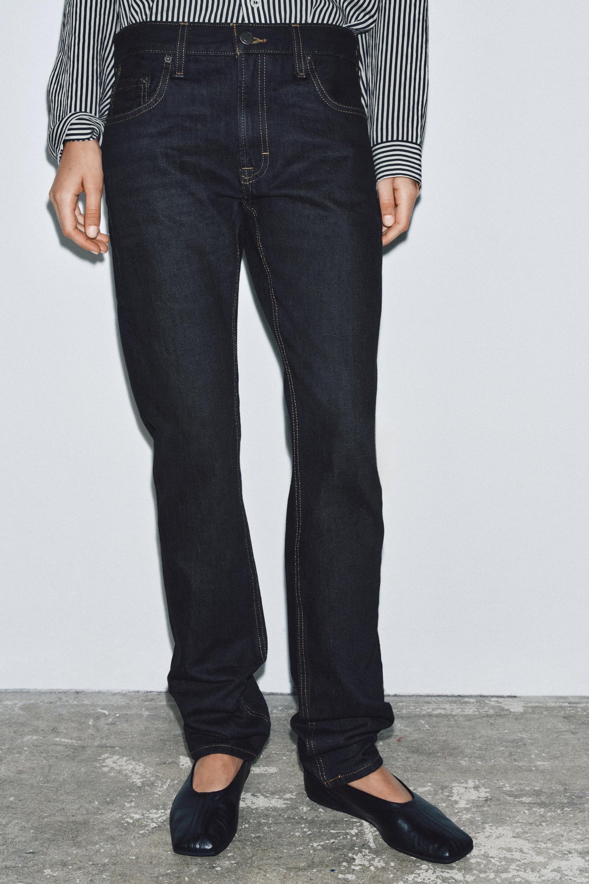 Full-Length Mid-Waist Jeans