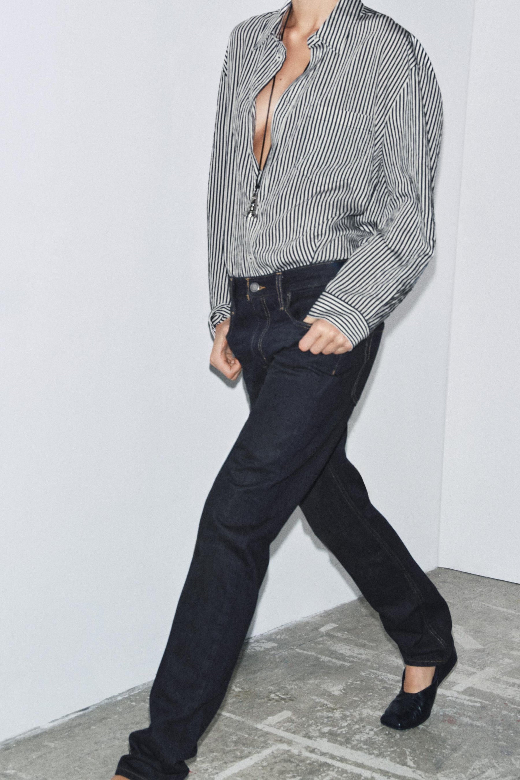 Full-Length Mid-Waist Jeans