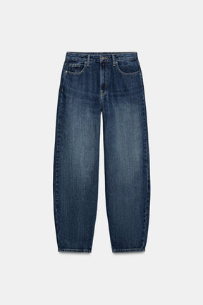 Mid-waist barrel jeans
