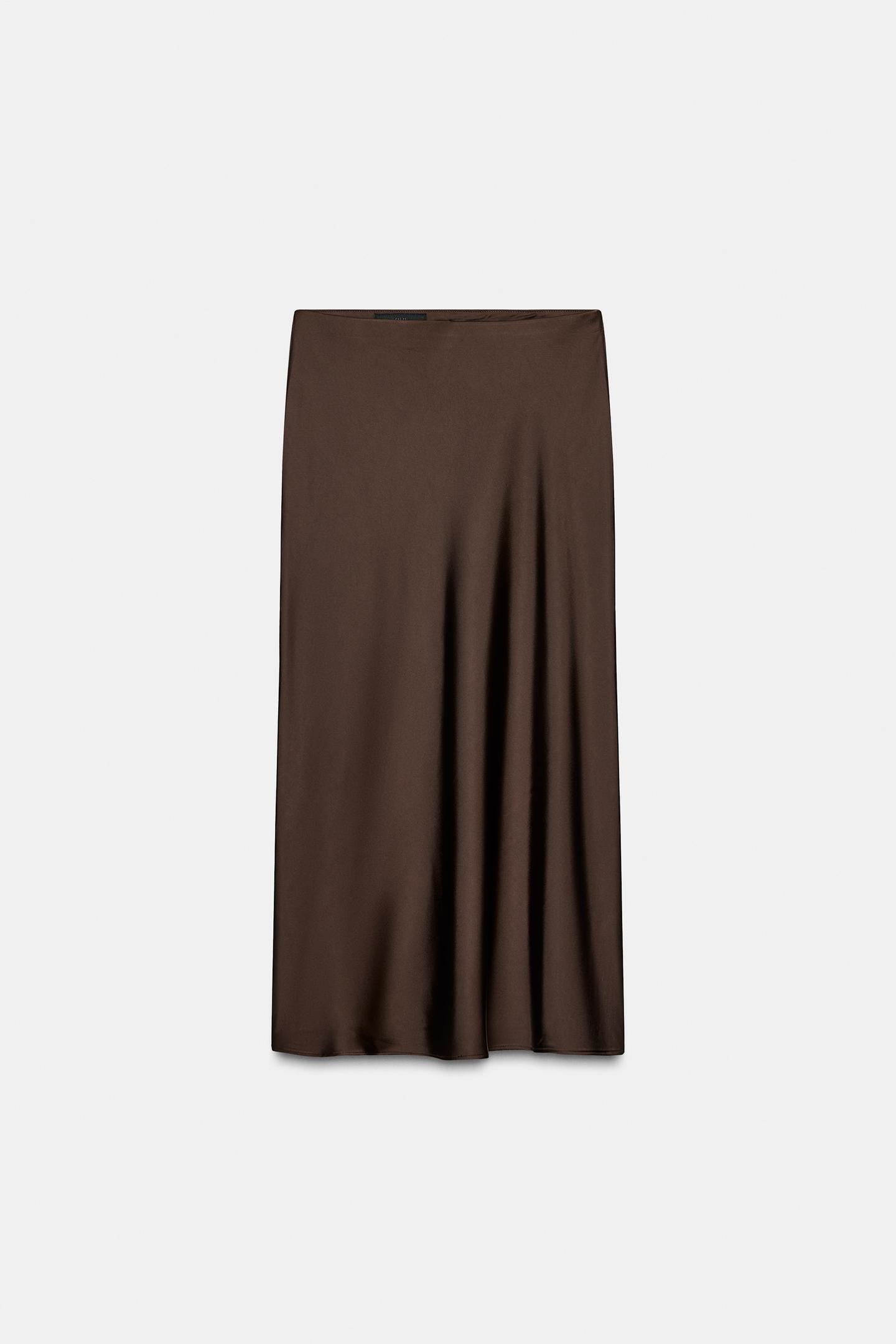Satin Midi Skirt