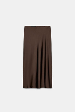 Satin Midi Skirt